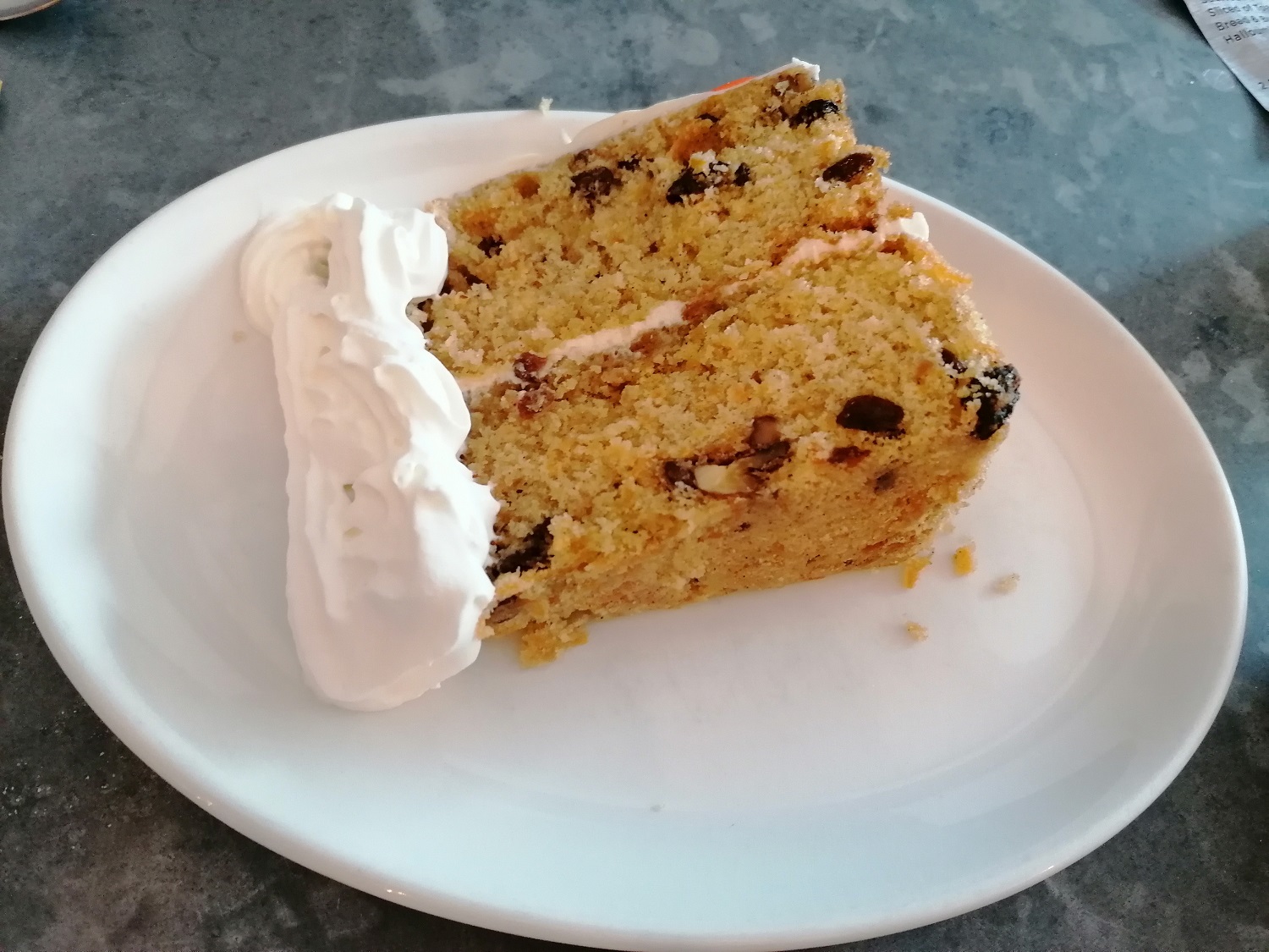 Home baked carrot cake in Hampshire